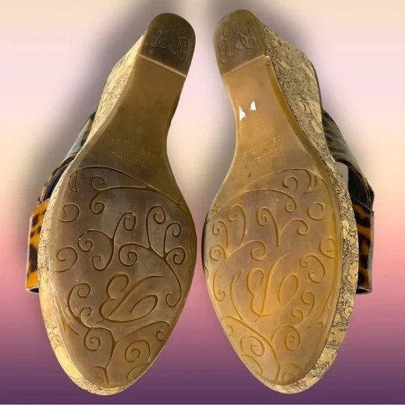 Brighton Leopard Print Wedge Sandals - Picture 11 of 16